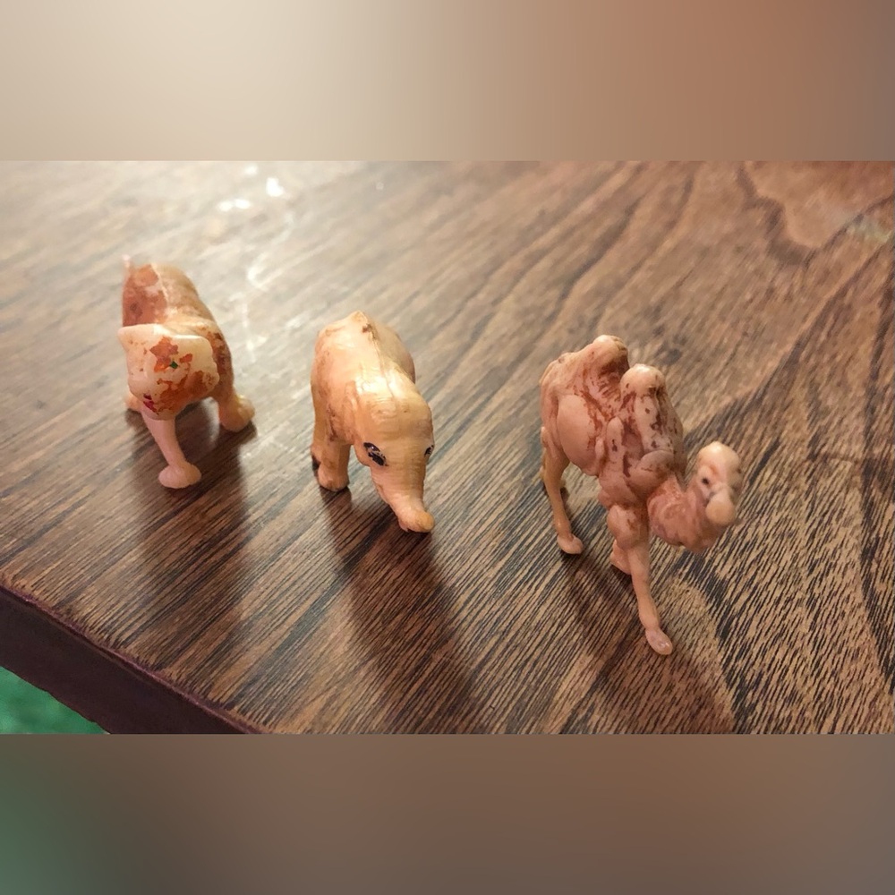 Lot of 3 Antique Plastic Circus Animals